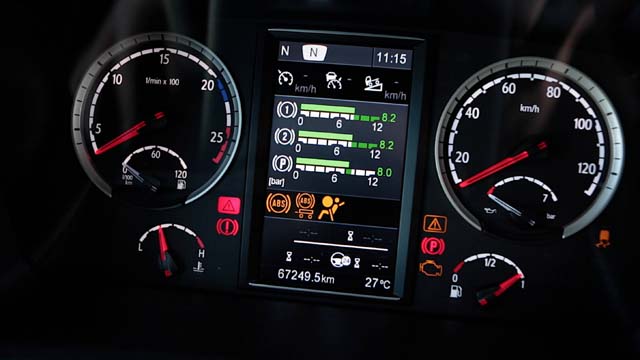 El cuadro de mandos de los Scania Streamline.